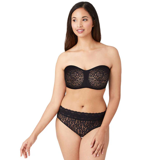 Non Padded Wired Half Cup Bridal Wear Plus Size Strapless Lace Bra - Image 12