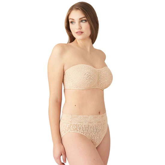 Non Padded Wired Half Cup Bridal Wear Plus Size Strapless Lace Bra - Image 7