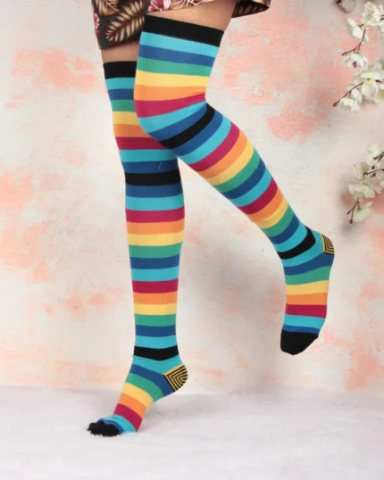 Knee High Socks-Rainbow Edition