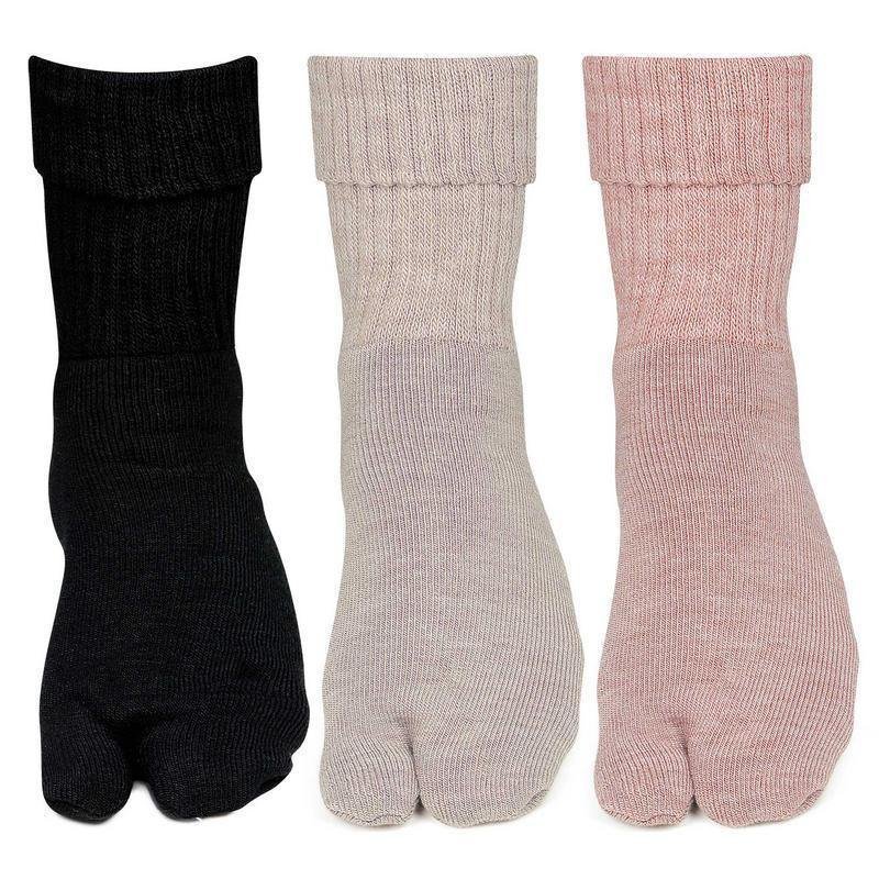 Women Multicolored Woolen Thumb Socks -Pack of 3 - Image 3