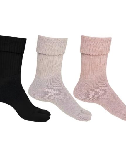 Women Multicolored Woolen Thumb Socks -Pack of 3