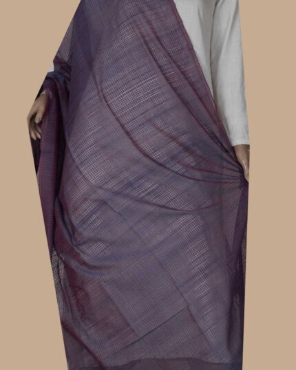 Twin Shaded Purple Handwoven Cotton Dupatta