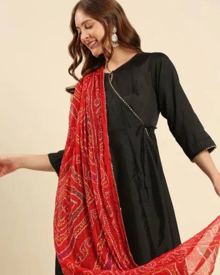 Multi Printed Bandhini Chiffon Dupatta